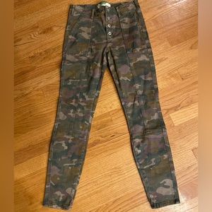 Anthropologie “Jefferson Slim Utility Camouflage Button Fly”